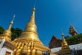 Golden pagoda or Chedi of Wat Phai Lom in Koh Kret, Nonthaburi