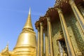 Golden pagoda, Grand Palace & Temple of the Emerald Buddha, Bangkok, Thailand Royalty Free Stock Photo