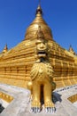 Golden pagoda in Kuthodaw temple in Mandalay