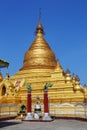 Golden pagoda in Kuthodaw temple in Mandalay