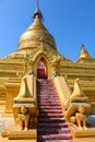 Golden pagoda in Kuthodaw temple in Mandalay