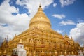 Golden pagoda in Myanmar temple Royalty Free Stock Photo