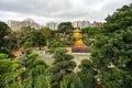 Golden Pagoda in Nan Lian Garden near Chi Lin Nunnery, Hong Kong, Diamond Hill Royalty Free Stock Photo