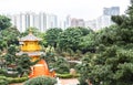 Golden pagoda at Nan Lian Garden Royalty Free Stock Photo