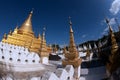 Golden Pagoda in Sanda Muni Paya in Myanmar. Royalty Free Stock Photo