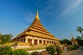 Golden pagoda at the Thai temple, Khon kaen Thailand. Royalty Free Stock Photo