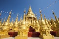 500 Golden Pagoda Thai Temple, Saraburi, Thailand Royalty Free Stock Photo