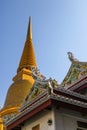 Golden Pagoda Thailand, Temple Architecture on public Temple Royalty Free Stock Photo