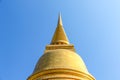 Golden Pagoda Thailand, Temple Architecture on public Temple Royalty Free Stock Photo