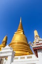 Golden Pagoda Thailand, Temple Architecture on public Temple Royalty Free Stock Photo