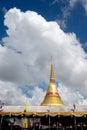 Golden Pagoda of Wat Bang Phli Yai Nai, Thailand. Royalty Free Stock Photo