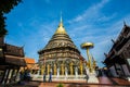 Golden pagoda wat lampangluang lampang province Thailand