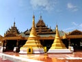 The golden pagoda at Wat Mon Phra Yuen temple in Myawaddy, Myanmar