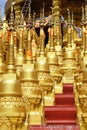 Golden pagoda at Wat pa sawang boon temple. Royalty Free Stock Photo