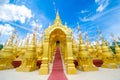 Golden pagoda at Wat pa sawang boon temple Thailand Royalty Free Stock Photo