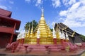 The golden pagoda of Wat Pan Tao in Chiang Mai city, Thailand Royalty Free Stock Photo