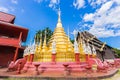 The golden pagoda of Wat Pan Tao in Thailand Royalty Free Stock Photo