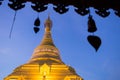 Golden Pagoda at Wat Phra Borommathat Royalty Free Stock Photo