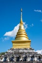 Golden Pagoda at Wat Phra That Chang, Nan Province, Thailand