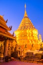 Golden Pagoda in Wat Phra That Doi Suthep is attractive landmark