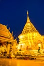 Golden Pagoda in Wat Phra That Doi Suthep is attractive landmark