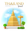 Golden pagoda, Wat Phra That Doi Suthep, North Thailand travel design
