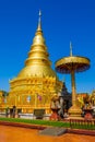 Wat Phra That Haripunchai temple in Thailand