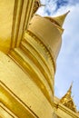 Golden Pagoda at Wat Phra Kaew. Temple of Emerald Buddha in Bangkok, Thailand. Royalty Free Stock Photo