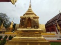 Golden pagoda in Wat Prasing at Chiang Mai.