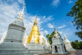 Golden pagoda wat suandok chiangmai Thailand