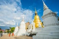 Golden pagoda wat suandok chiangmai Thailand