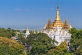 Golden pagodas is on Sagaing Hill, Myanmar. View frm the top of this hill, Myanmar