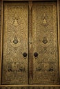 Golden painting on the ubosot door