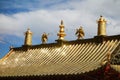 Golden palace in Tibetan Langmusi temple Royalty Free Stock Photo