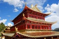 Golden palace in Tibetan Langmusi temple Royalty Free Stock Photo