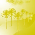Golden palm trees