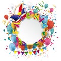 Golden Paper Circle Balloons Confetti Fasching