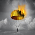Golden Parachute Problem Royalty Free Stock Photo