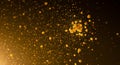 Golden Particle Explosion on Dark Background Abstract Design Element Royalty Free Stock Photo