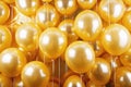 Golden party ballons and happy new year background