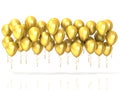 Golden party balloons row