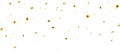 Golden Party confetti and tinsel on white background. Carnival elements vector Royalty Free Stock Photo