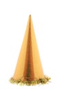 Golden party hat cone.