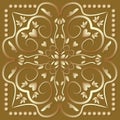 Golden patterns on dark golden background , art deco decorative luxurious tile