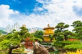 Golden Pavilion of Absolute Perfection in the Nan Lian Garden wi