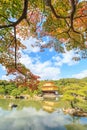 Golden Pavilion Kinkakuji Temple in autumn season at Kyoto Royalty Free Stock Photo