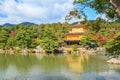 Golden Pavilion Kinkakuji Temple in autumn season at Kyoto Royalty Free Stock Photo