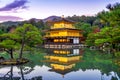 The Golden Pavilion. Kinkakuji Temple in Kyoto, Japan Royalty Free Stock Photo