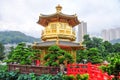 Golden Pavilion of Nan Lian Garden, Hong Kong Royalty Free Stock Photo