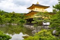 Kinkaku-ji or Rokuon-ji, Golden Pavilion, Zen Buddhist temple in Kyoto, Japan. Royalty Free Stock Photo